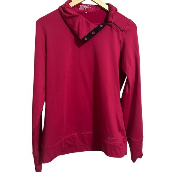 Nike Golf Performance Crimson Pullover with Button Detail Thumbhole Size Large - Picture 2 of 12
